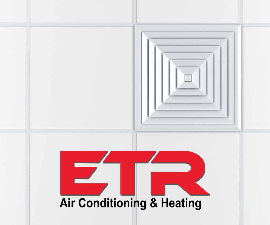 aire acondicionado en el techo con el logotipo de ETR