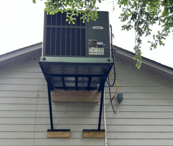 above-ground-install-after-2 above ground Lennox HVAC installation Tyler